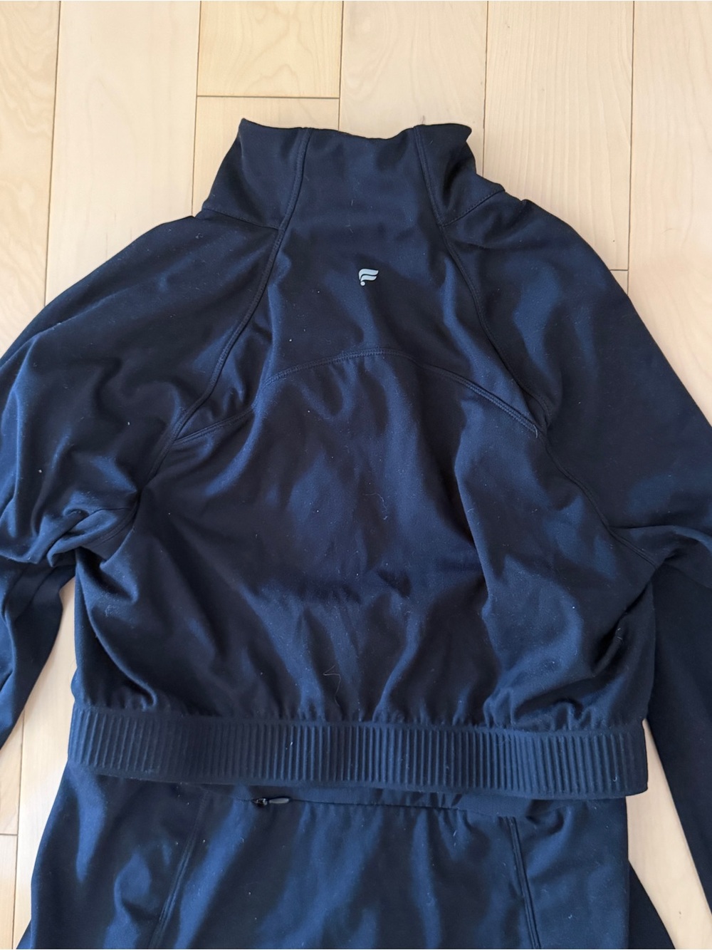 Fabletics Women’s Black Zip-Front Cinched Waist Jacket - Picture 3 of 3